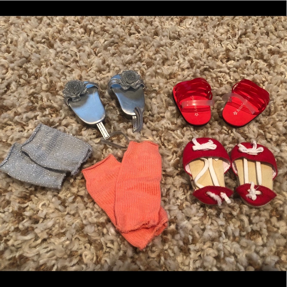 American Girl doll shoes/leg warmers